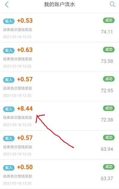 趣闲赚收徒奖励最高8.8元！自测开到了8.44元！  趣闲赚 趣闲赚收徒奖励红包 第1张